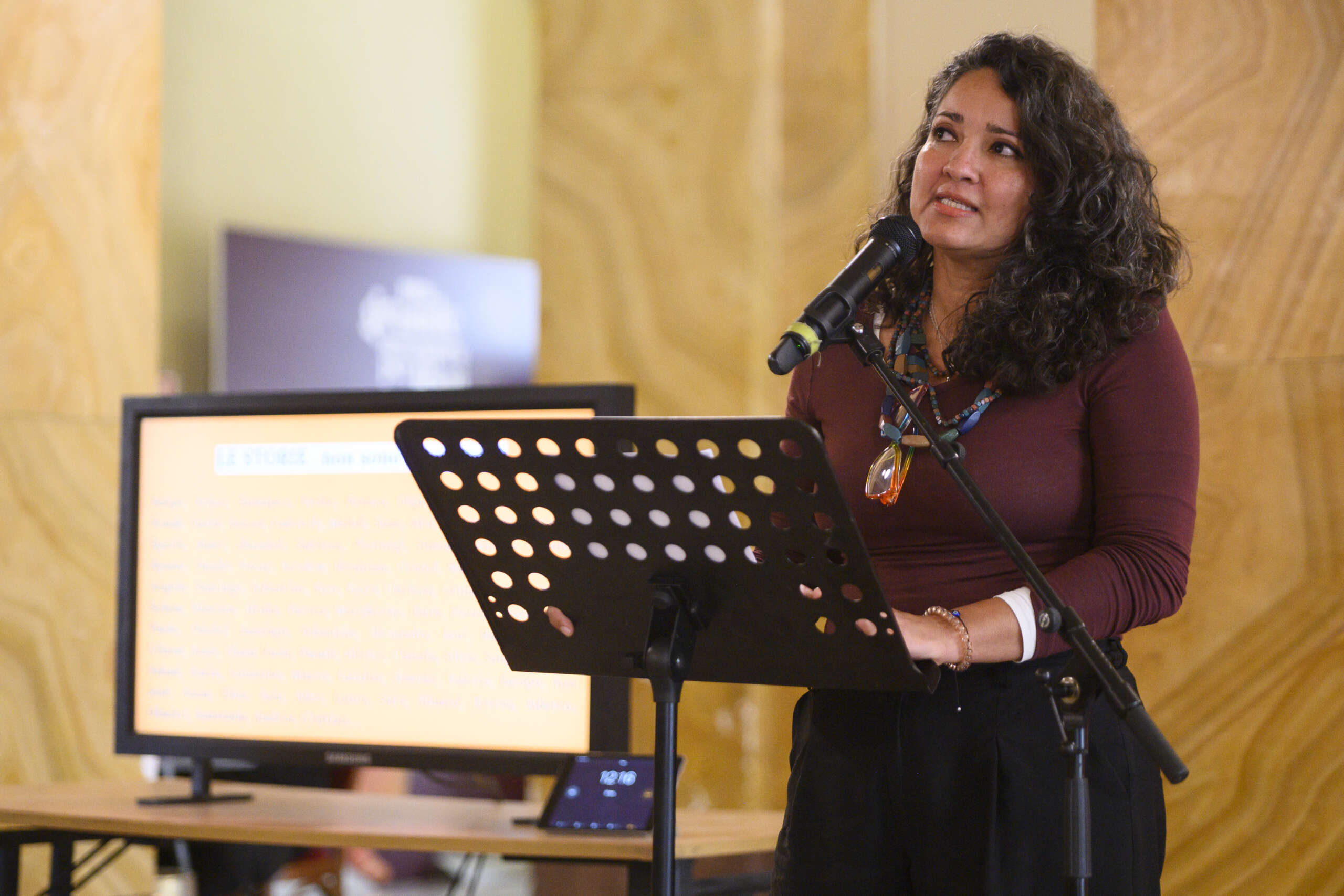 Diana Agámez Pájaro al Simposio di Rieti del progetto T.I.R. - Teatri in Rete